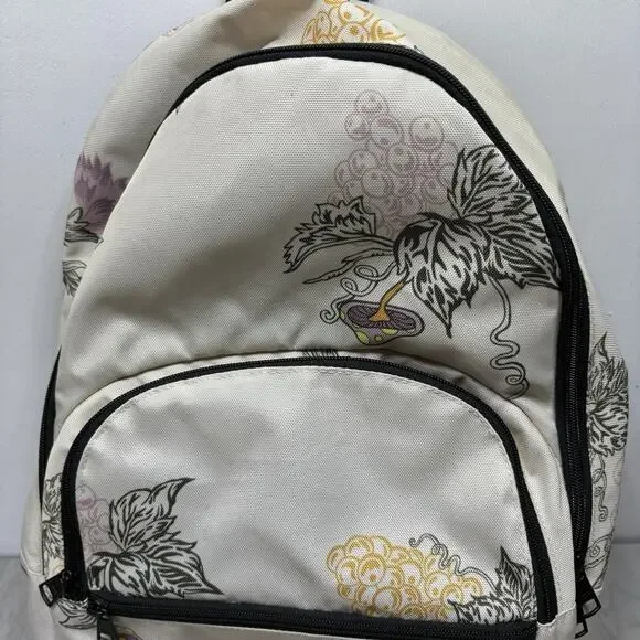 Vans Backpack Grapes Vines Floral Mushroom Adult Size Skateboard Apperal - Picture 3 of 11